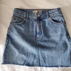 Topshop Moto frayed hem miniskirt